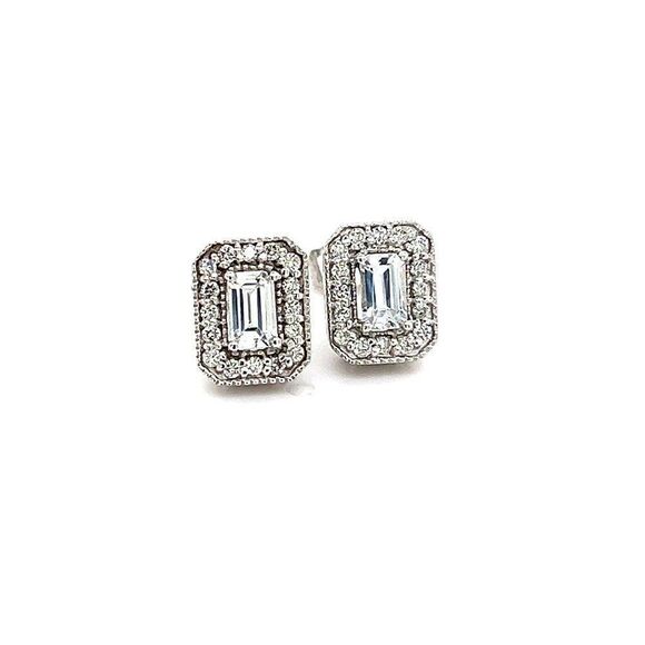 Natural Sapphire Diamond Stud Earrings 14k Gold 0.96 TCW Certified $2950 121269 - Picture 1 of 11
